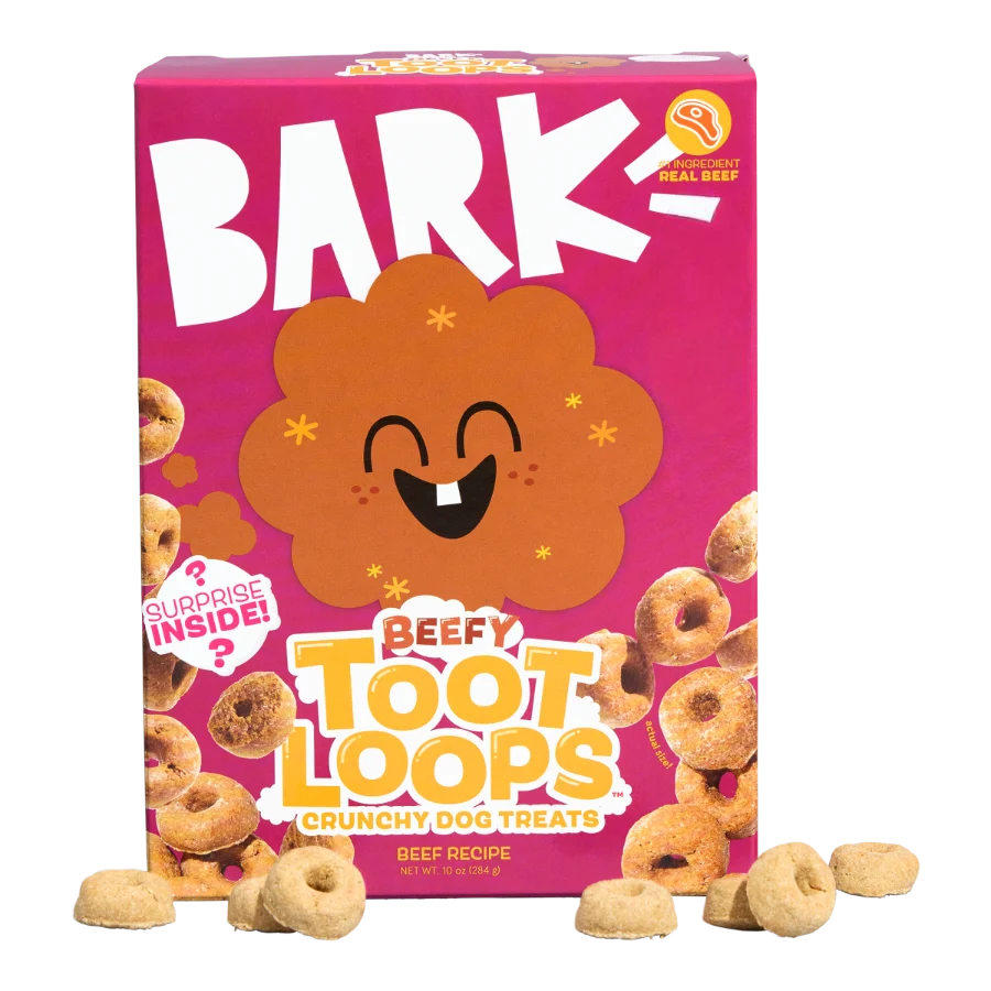 Beefy Toot Loops™ Beef Blend Hard & Crunchy Dog Treats. 10 oz