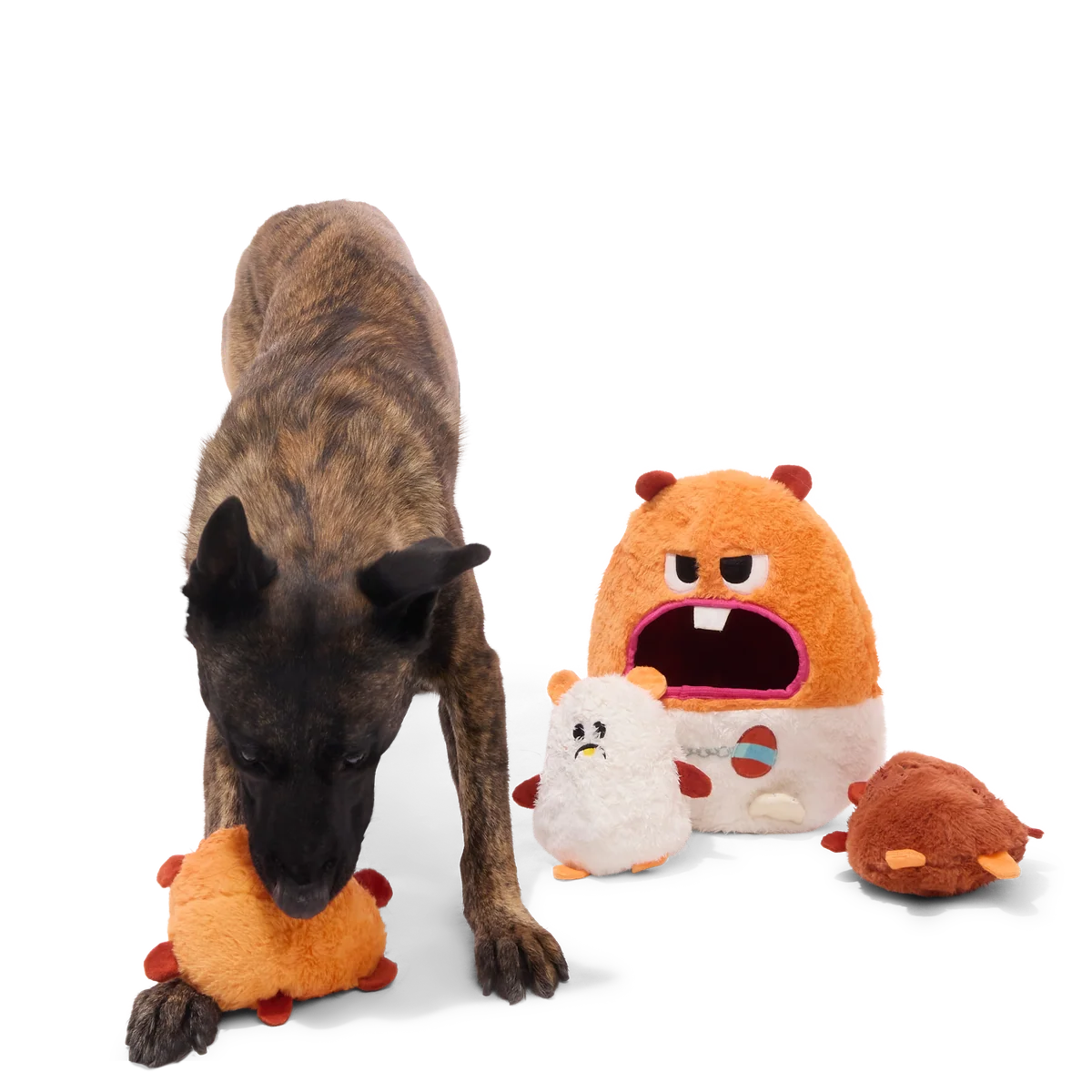 Hannibal Hamster Plush Extra-Large + Multi-Part + Enrichment Dog Toy