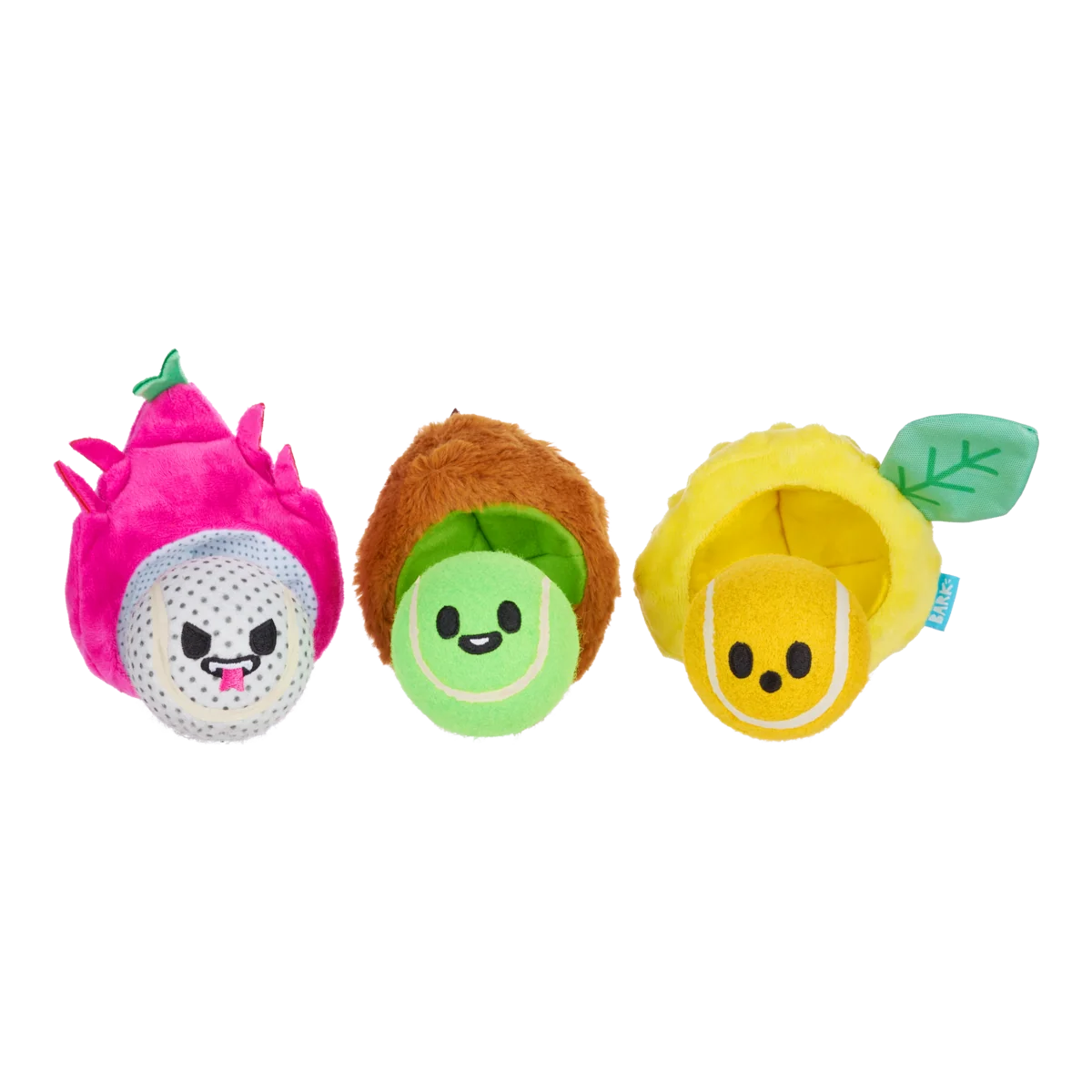 Fruity Cutie Tropical Trio Plush Multi-Part + Fetch Dog Toy