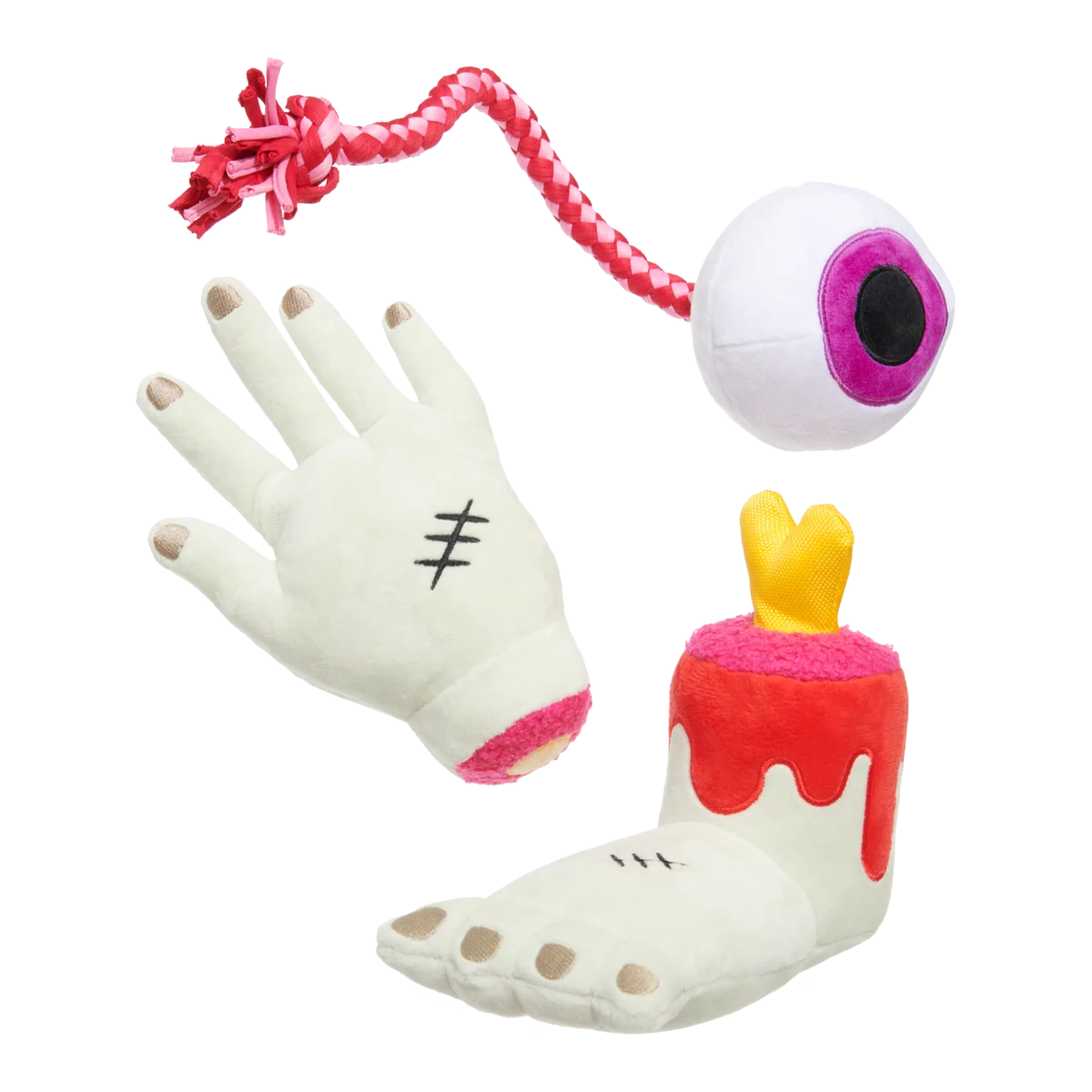 The Part-y Pack Plush Multi-Part + Tug Dog Toy