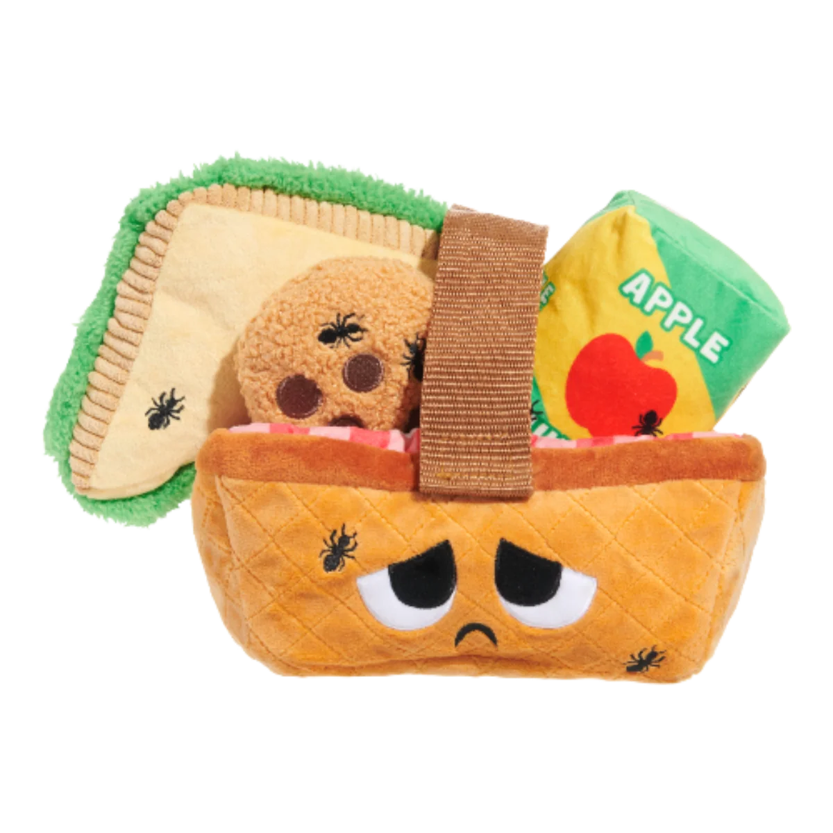 Quick Lick Picnic Plush Tug + Multi-Part + Enrichment Dog Toy