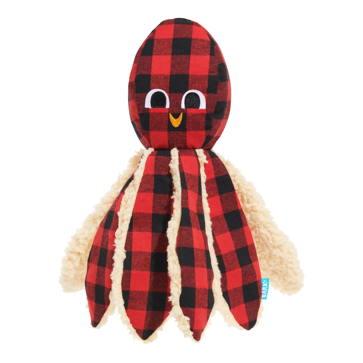 Plaid Ollie the Octopus Whip-n-Flip Plush Tug Dog Toy