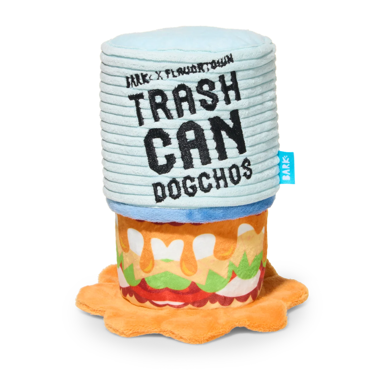 Trash Can Dogchos Plush Multi-Part + Enrichment Dog Toy