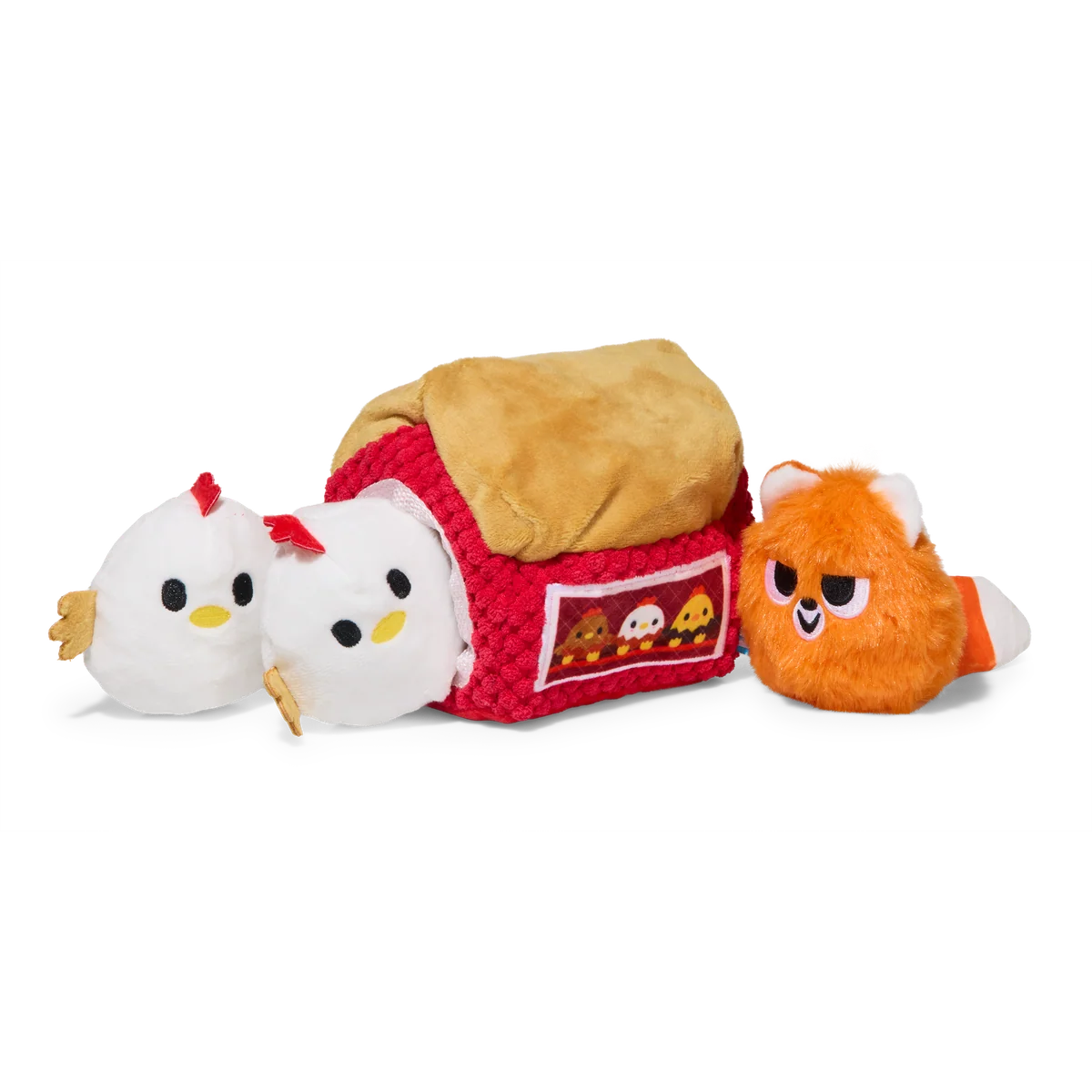 Hen Party Plush Multi-Part + Enrichment Dog Toy