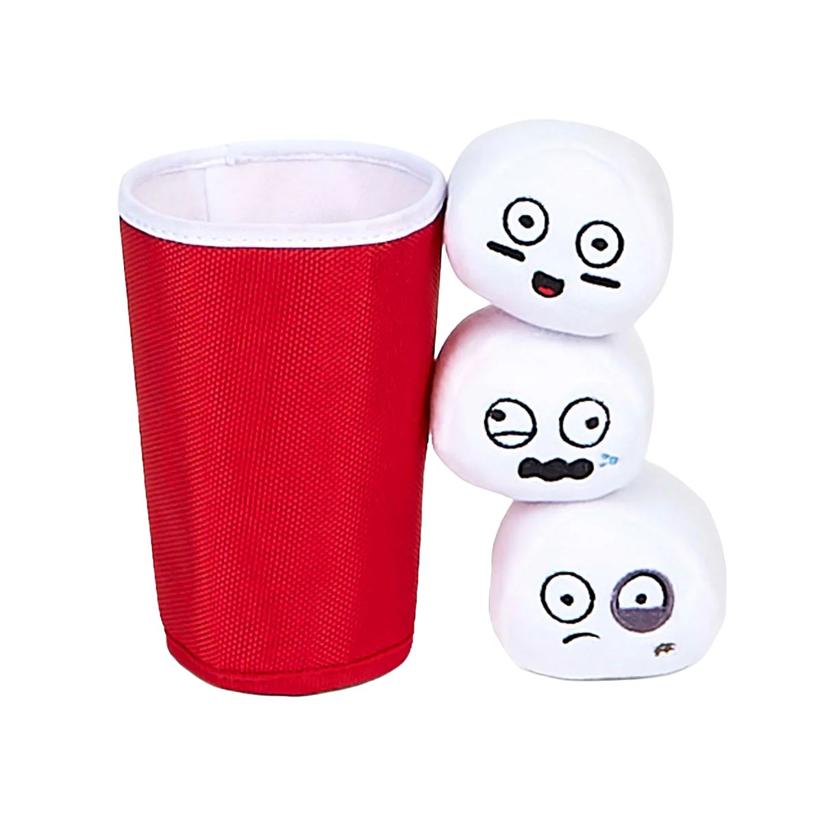 Bark Pong Cup Plush Multi-Part + Fetch Dog Toy