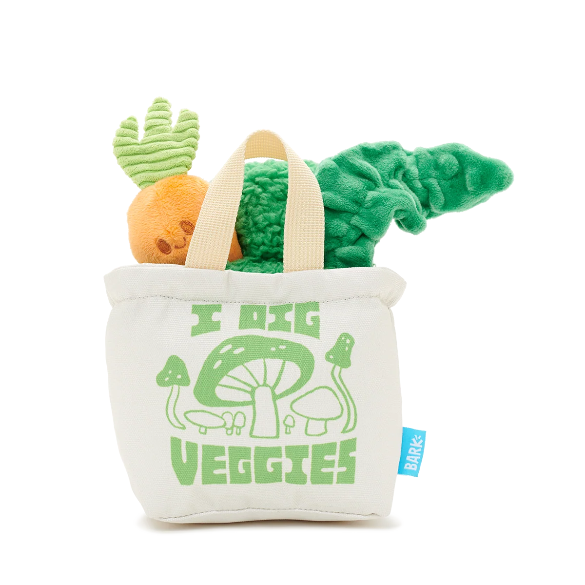 Dig These Veggies Plush Tug + Enrichment Dog Toy