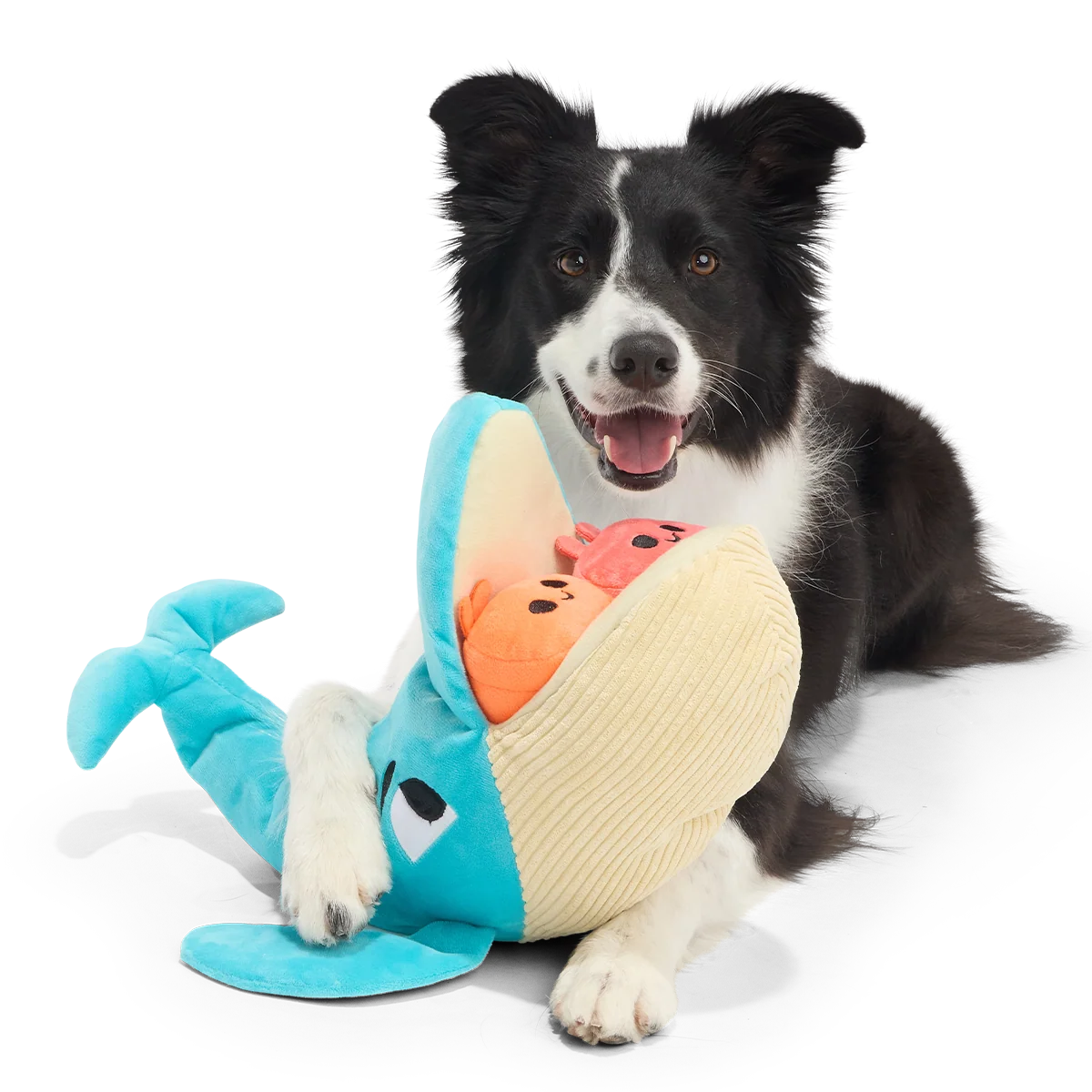 Hungry Hungry Humpback Plush Extra-Large + Multi-Part + Enrichment Dog Toy