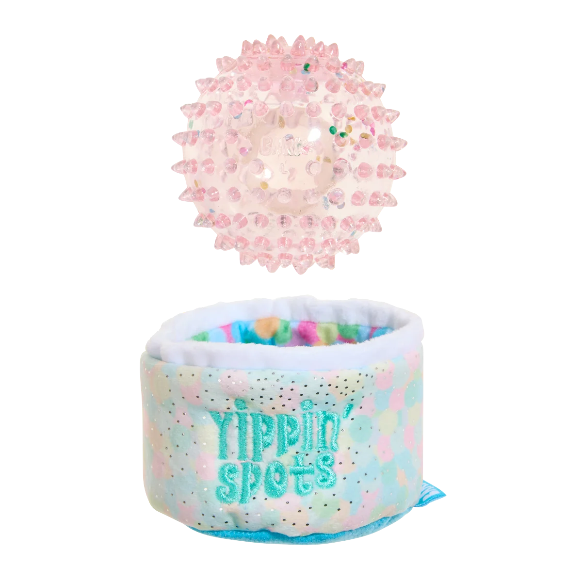Yippin' Spots Plush Multi-Part + Fetch + Enrichment Dog Toy