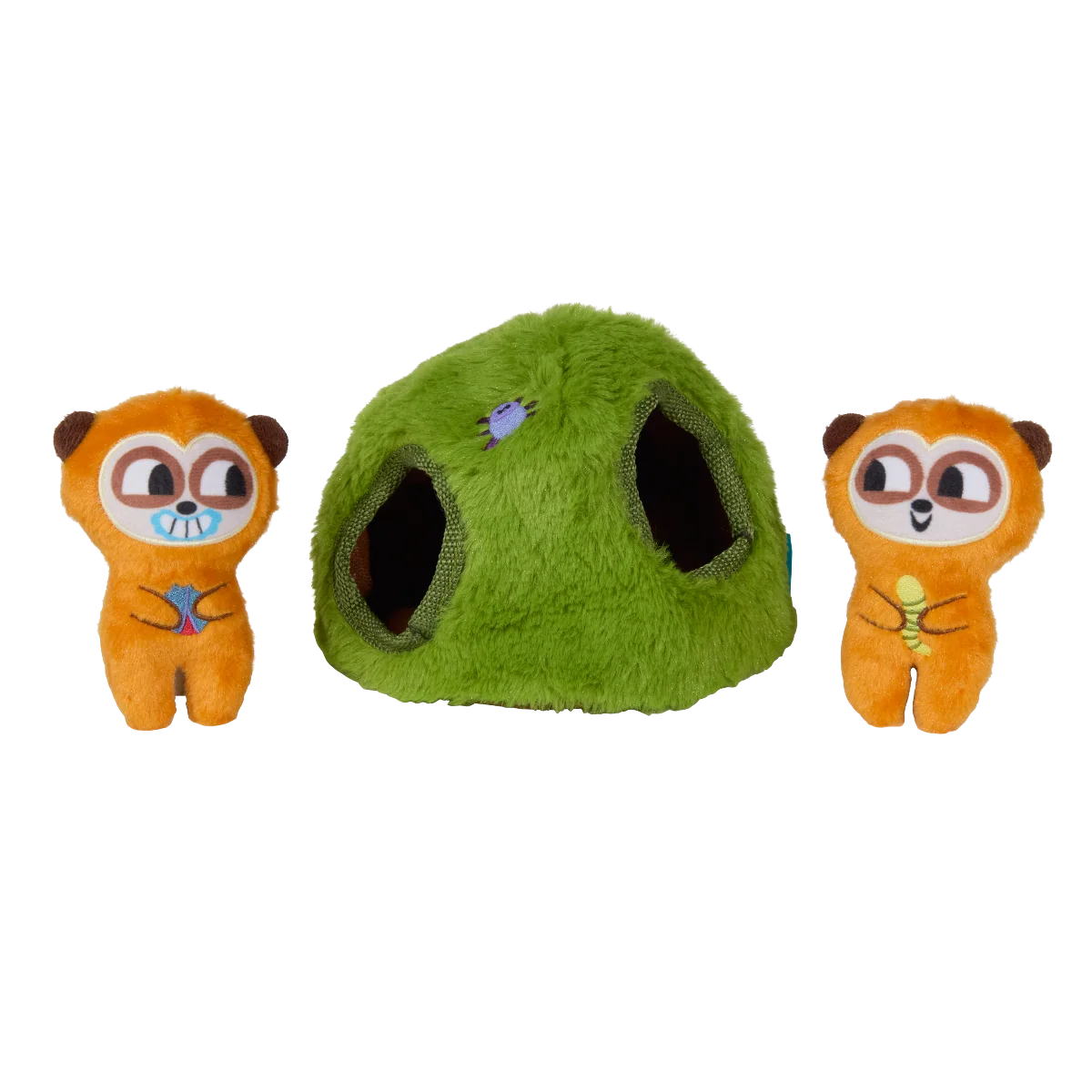 Mchanga & Mwanga Meerkat Plush Multi-Part + Enrichment Dog Toy