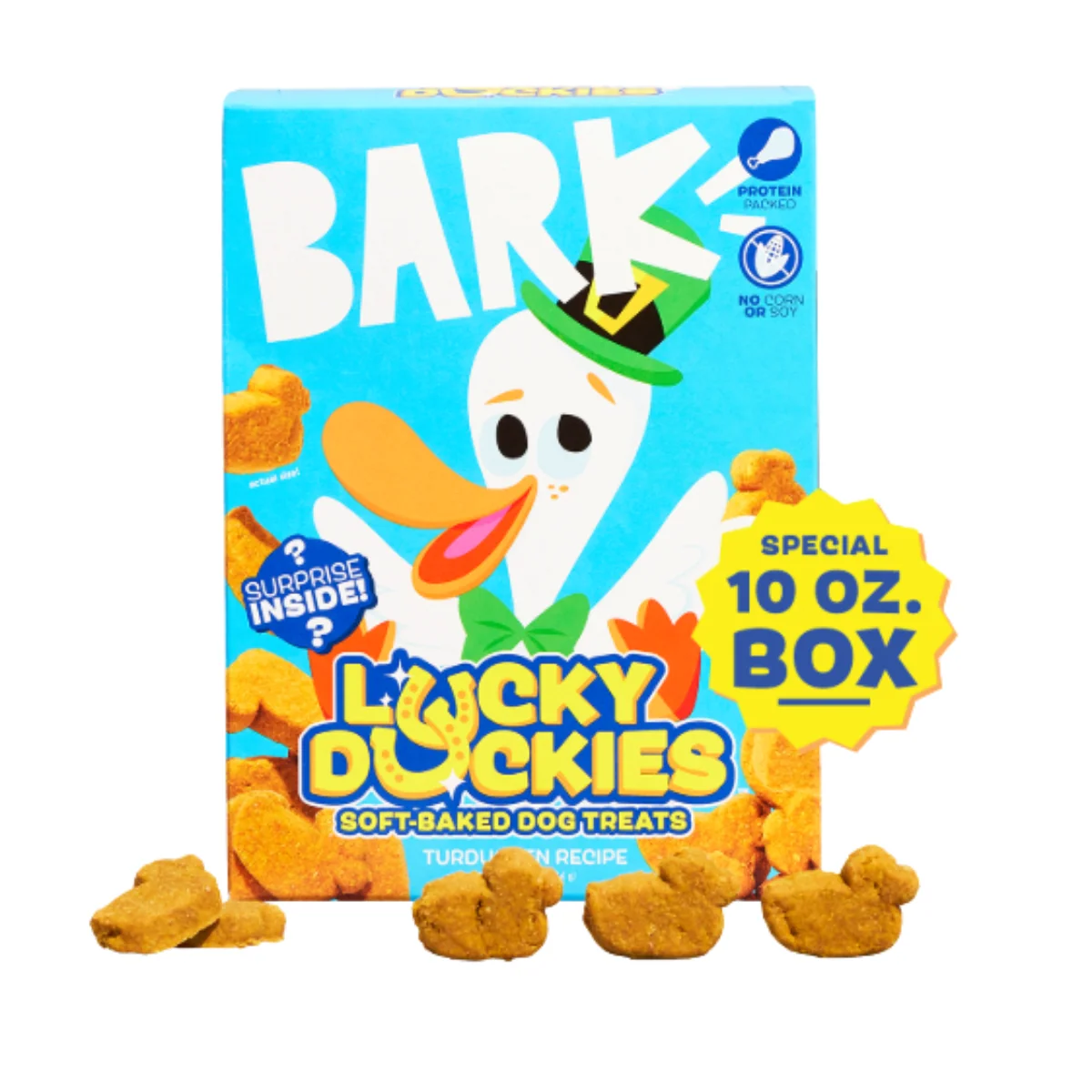 Lucky Duckies™ Turduken Recipe Chicken Duck Turkey Soft & Chewy Dog Treats. 10 oz