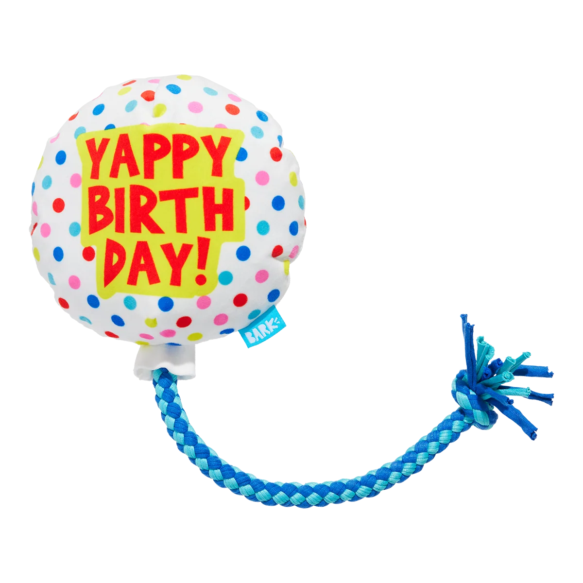 Yappy Birthday Balloon Plush Tug Dog Toy